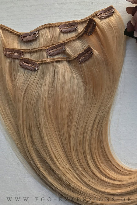 Beige blond Clip on extensions