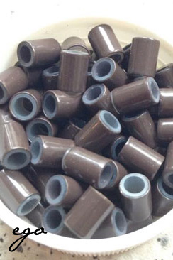 100 stk. mørkebrune mikroringe tubes til cold fusion med silikone