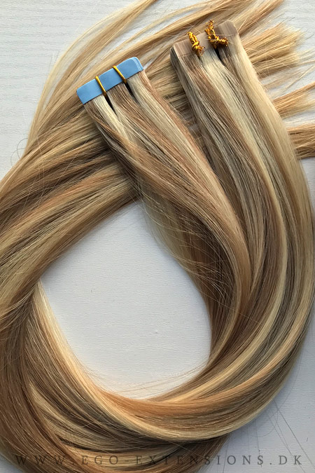 Blond piano mix 18/613 66 cm tape extensions