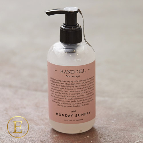 Hand cleansing gel Monday Sunday