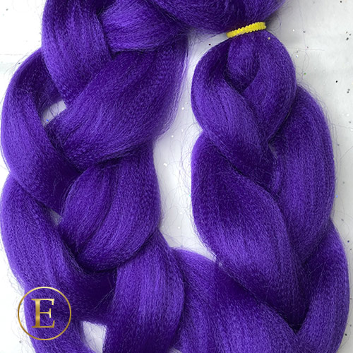 Bright purple syntetisk hår til fletninger 165 gram