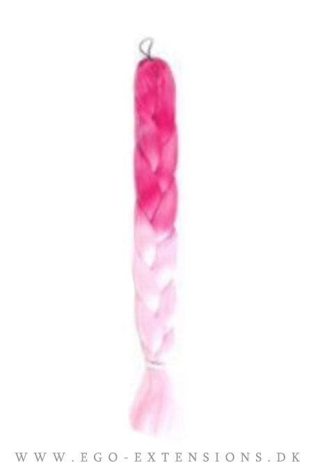 Pink Ombre 2-8 Syntetisk hår til fletninger 165 gram