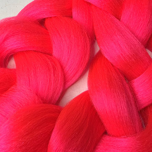 Crazy color Pink Syntetisk hår til fletninger 165 gram